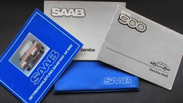Saab 900 Owner Manual + Service-Booklet 1982 in original map (8253)